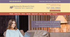 Desktop Screenshot of peninsulawomenscare.com